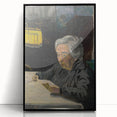 Expressionist Art - Reading Old Lady Abstract Wall Art for Sale
