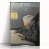 Expressionist Art - Reading Old Lady Abstract Wall Art for Sale