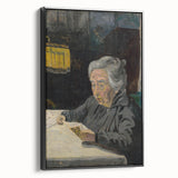 Expressionist Art - Reading Old Lady Abstract Wall Art for Sale