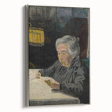 Expressionist Art - Reading Old Lady Abstract Wall Art for Sale
