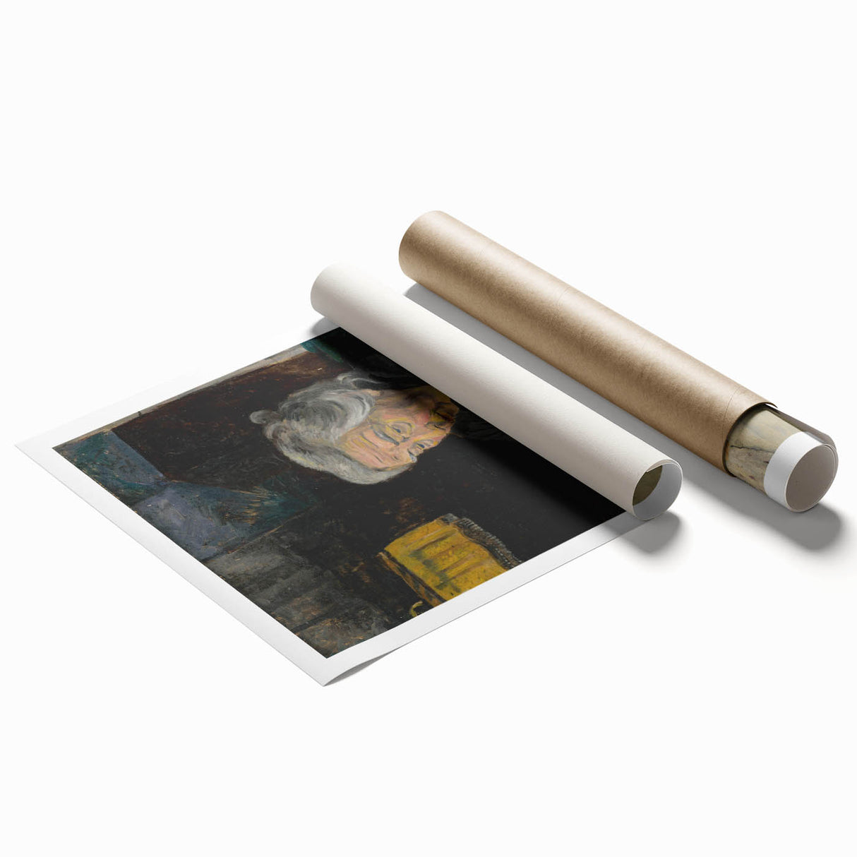 Expressionist Art - Reading Old Lady Abstract Wall Art for Sale