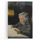 Expressionist Art - Reading Old Lady Abstract Wall Art for Sale