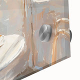 Large abstract wall art featuring mid-century modernist style in vibrant hues, ideal for dining room ambiance.