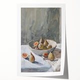 Rolled canvas print featuring an assortment of fruits in vibrant colors, ideal for art wall dining room.