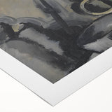 Abstract Still Life Wall Art - Modern Black and Gray Bottle Arrangement