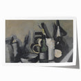 Abstract Still Life Wall Art - Modern Black and Gray Bottle Arrangement