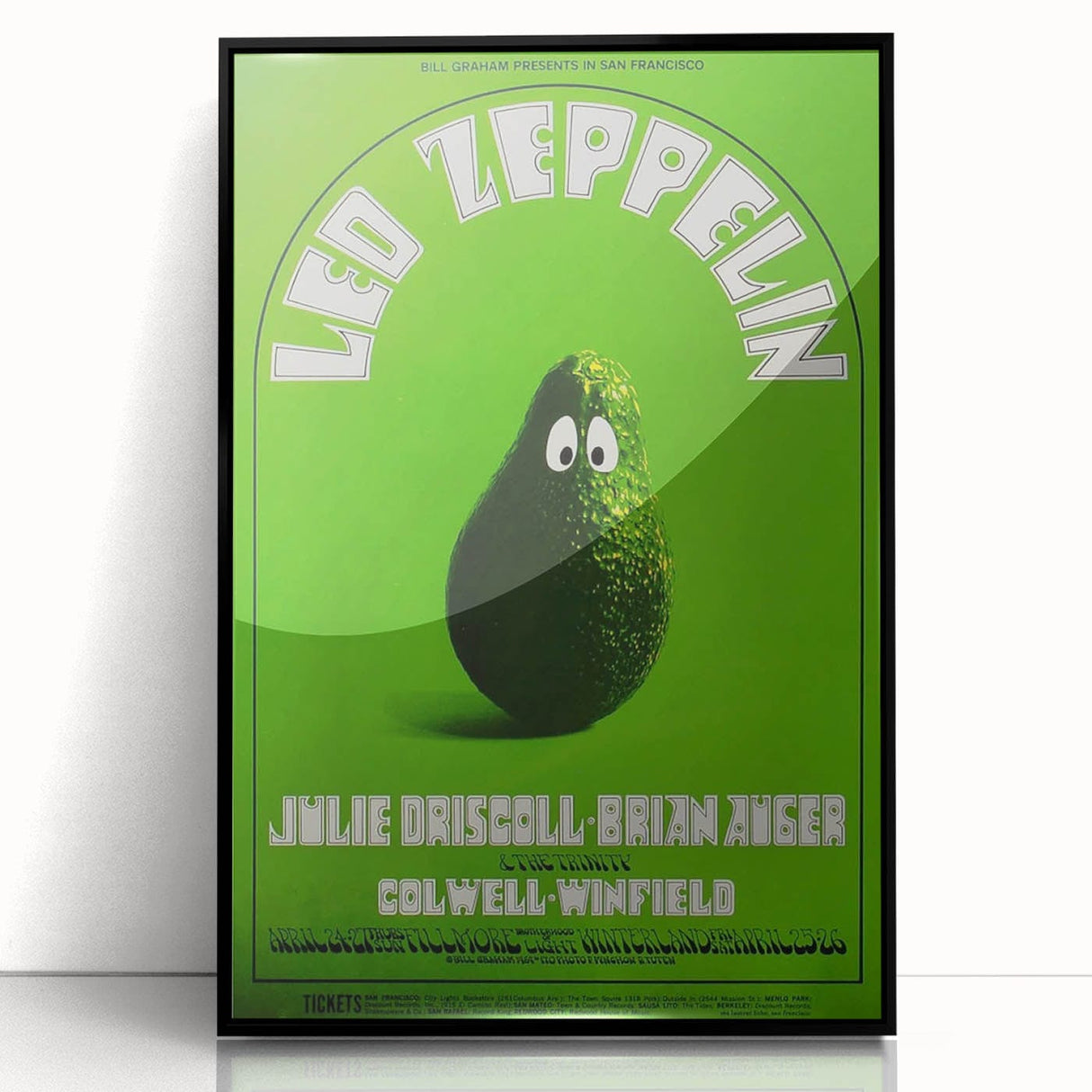 Led Zeppelin Fillmore Poster 1969 | Retro Music Wall Art