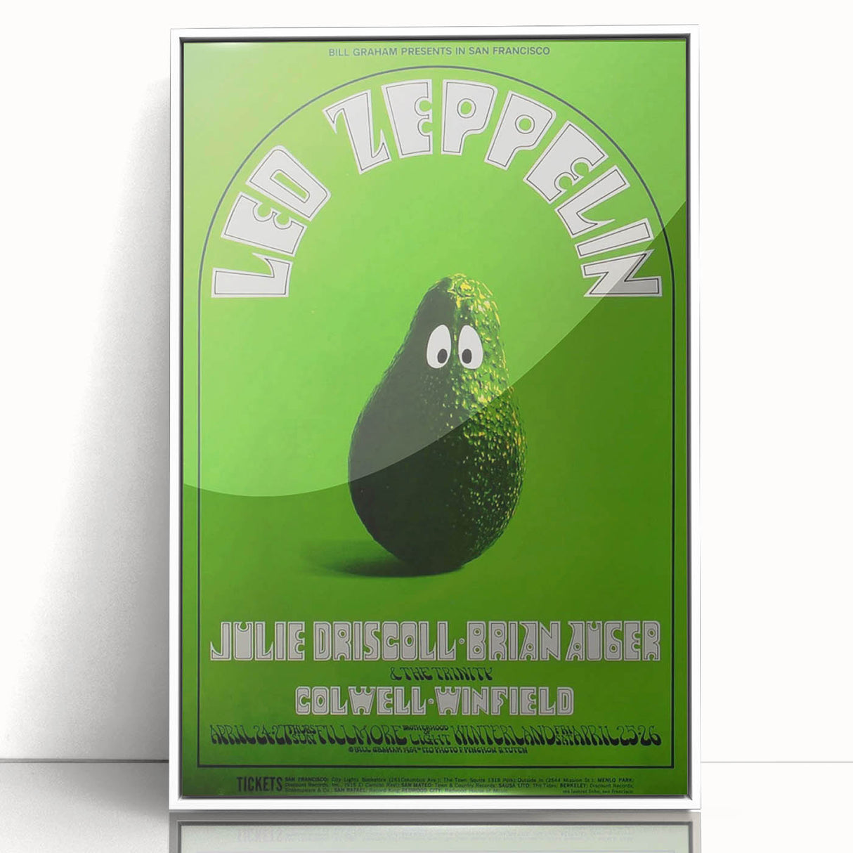 Led Zeppelin Fillmore Poster 1969 | Retro Music Wall Art