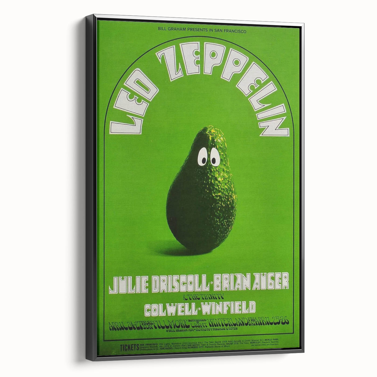 Led Zeppelin Fillmore Poster 1969 | Retro Music Wall Art