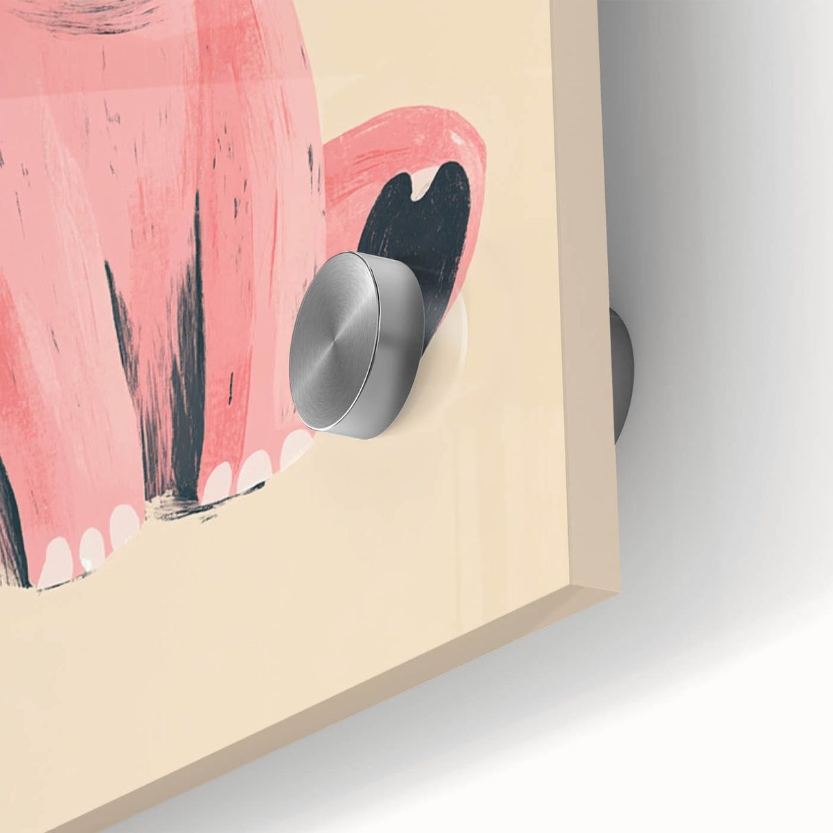 Adorable Pink Elephant Girls Room Wall Art – Kids Room Print