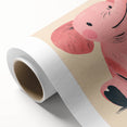 Adorable Pink Elephant Girls Room Wall Art – Kids Room Print
