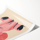 Adorable Pink Elephant Girls Room Wall Art – Kids Room Print