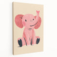 Adorable Pink Elephant Girls Room Wall Art – Kids Room Print