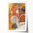 Extra large rolled print of floral art with autumnal hues, suitable for dining room or bathroom decor.