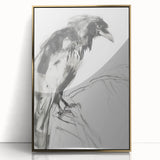 Abstract figurative artwork framed in gold, showcasing vibrant colors and dynamic shapes, perfect for modern home decor or art enthusiasts.