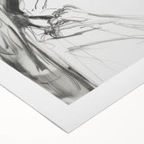 Abstract figurative rolled canvas art showcasing vibrant colors and dynamic shapes, ideal for modern decor. Packaged securely in a cardboard tube for easy shipping and storage.