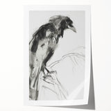 Abstract figurative art print with vibrant colors and dynamic shapes, rolled for easy storage and transport, ideal for modern home decor.