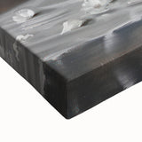 Close-up of a vibrant abstract floral stretched canvas showcasing intricate details, rich colors, and a textured surface, perfect for modern decor.