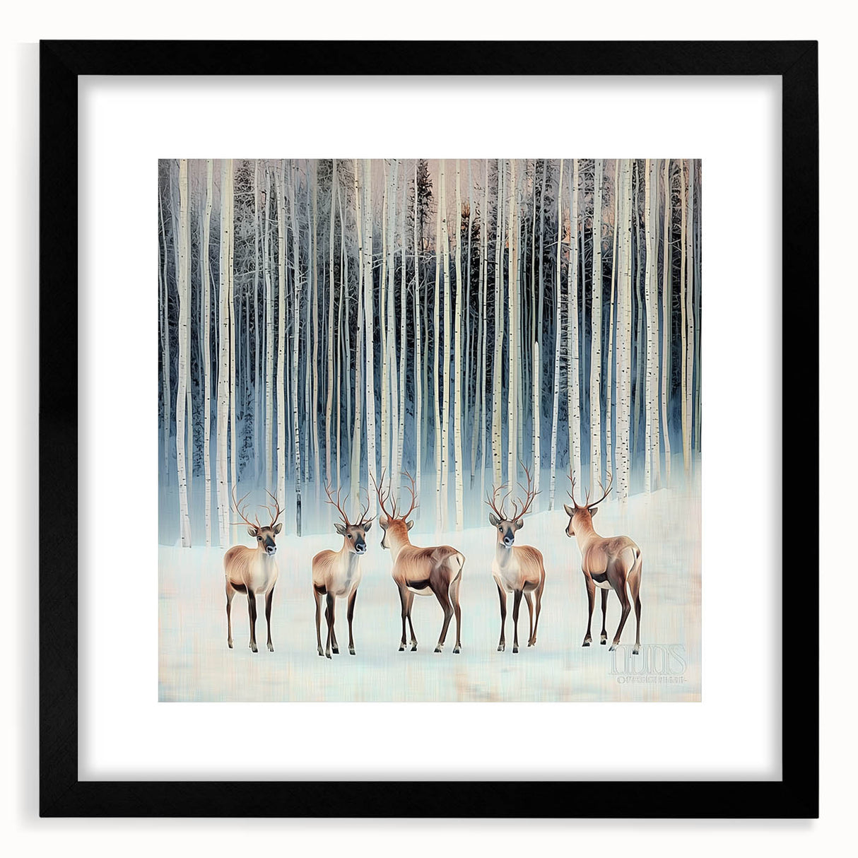 Abstract landscape framed artwork with a black mat, showcasing vibrant colors and intricate patterns, ideal for modern home decor. Perfect for adding a contemporary touch to any living space or office setting.