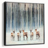 Framed abstract landscape canvas art in black, showcasing a modern design with rich colors and textures, perfect for contemporary home decor.