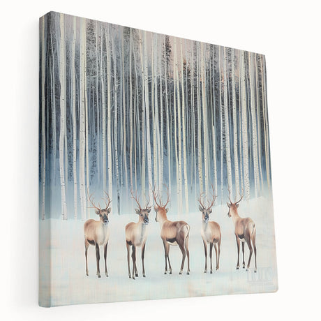 Abstract landscape stretched canvas artwork showcasing vibrant colors in a side view, highlighting its textured surface and contemporary design, ideal for modern home decor.