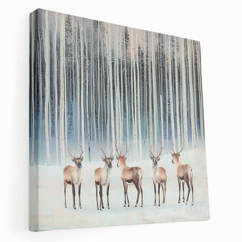 Abstract landscape stretched canvas artwork showcasing vibrant colors in a side view, highlighting its textured surface and contemporary design, ideal for modern home decor.