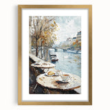 Extra large abstract art print featuring textured swirls in gold and white, framed with a gold mat.