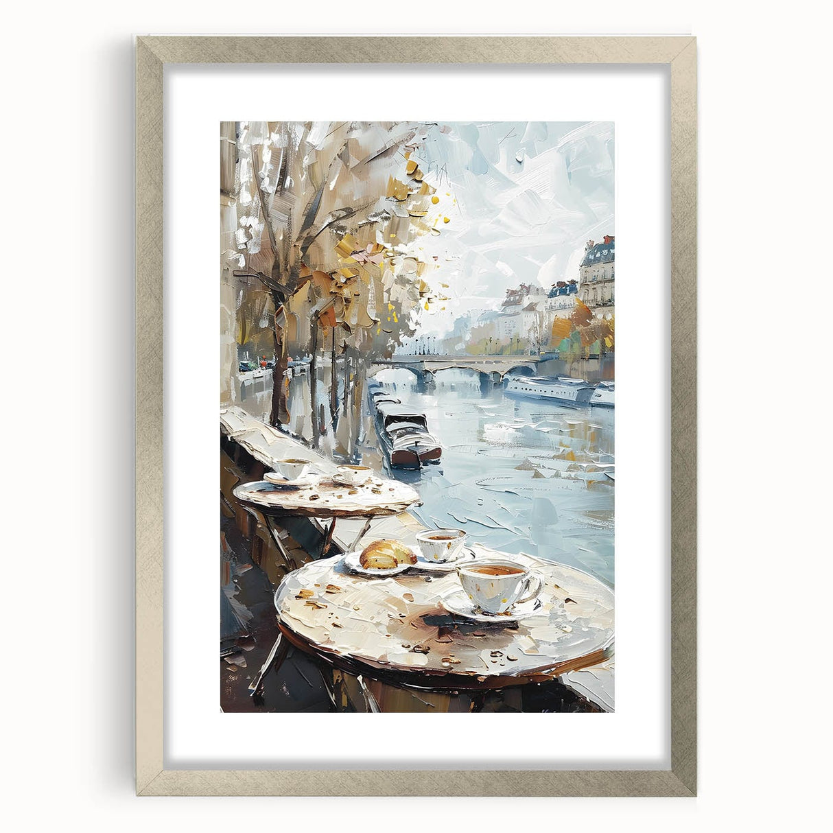 Textured abstract art print in muted earth tones on a framed canvas, ideal for bedroom ambiance.