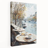 Large canvas print of assorted fruits and vegetables in vibrant colors, ideal for kitchen wall art.