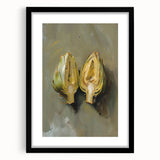 Extra large abstract art print featuring vibrant, textured fruits on canvas, ideal for living room decor.