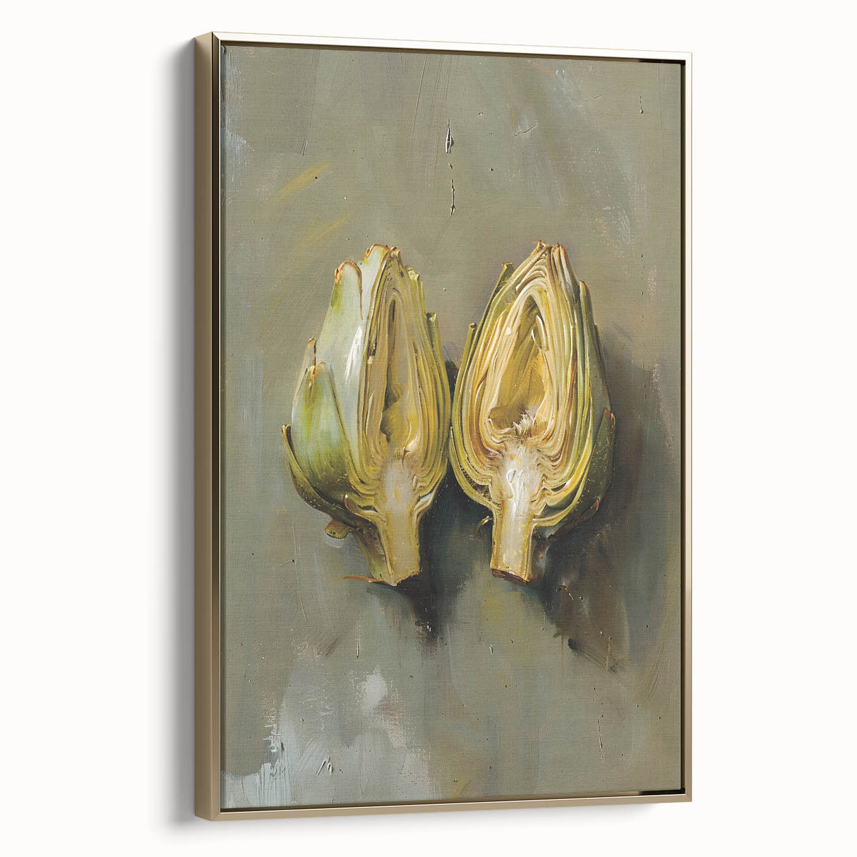 Framed canvas wall art featuring a vintage poster of assorted fruits in a landscape format, ideal for bedroom decor.