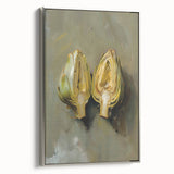 Framed canvas landscape art painting featuring a colorful array of fruits on a black background, suitable for kitchen decor.