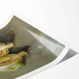 Extra large wall art featuring line art flowers in black on white, rolled print format, ideal for large living room decor.