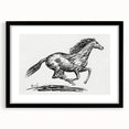 Minimalist Galloping Horse Wall Art - Modern Black and White Decor