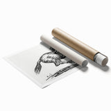 Minimalist Galloping Horse Wall Art - Modern Black and White Decor