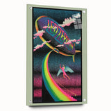 Led Zeppelin Rainbow Zeppelin Poster | Retro 1970s Music Wall Art
