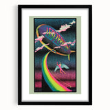 Led Zeppelin Rainbow Zeppelin Poster | Retro 1970s Music Wall Art