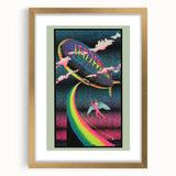 Led Zeppelin Rainbow Zeppelin Poster | Retro 1970s Music Wall Art