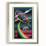 Led Zeppelin Rainbow Zeppelin Poster | Retro 1970s Music Wall Art