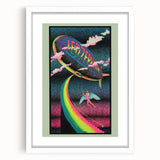 Led Zeppelin Rainbow Zeppelin Poster | Retro 1970s Music Wall Art