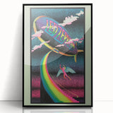 Led Zeppelin Rainbow Zeppelin Poster | Retro 1970s Music Wall Art