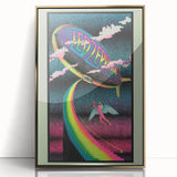 Led Zeppelin Rainbow Zeppelin Poster | Retro 1970s Music Wall Art