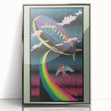 Led Zeppelin Rainbow Zeppelin Poster | Retro 1970s Music Wall Art