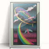 Led Zeppelin Rainbow Zeppelin Poster | Retro 1970s Music Wall Art