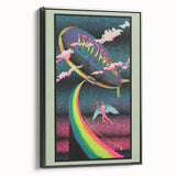 Led Zeppelin Rainbow Zeppelin Poster | Retro 1970s Music Wall Art