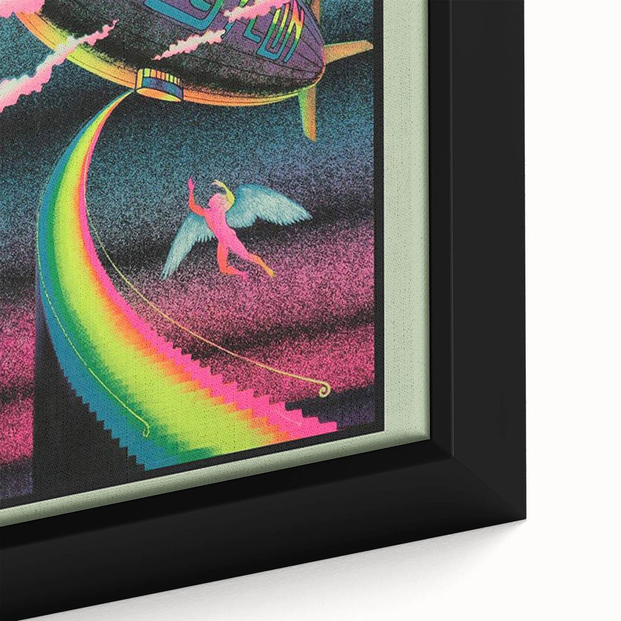 Led Zeppelin Rainbow Zeppelin Poster | Retro 1970s Music Wall Art