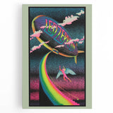 Led Zeppelin Rainbow Zeppelin Poster | Retro 1970s Music Wall Art