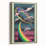 Led Zeppelin Rainbow Zeppelin Poster | Retro 1970s Music Wall Art