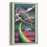 Led Zeppelin Rainbow Zeppelin Poster | Retro 1970s Music Wall Art