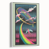 Led Zeppelin Rainbow Zeppelin Poster | Retro 1970s Music Wall Art